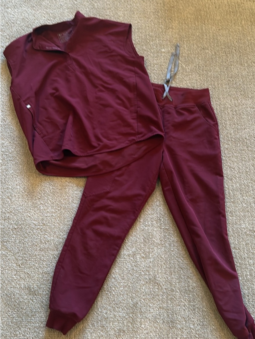 FIGS maroon scrub set